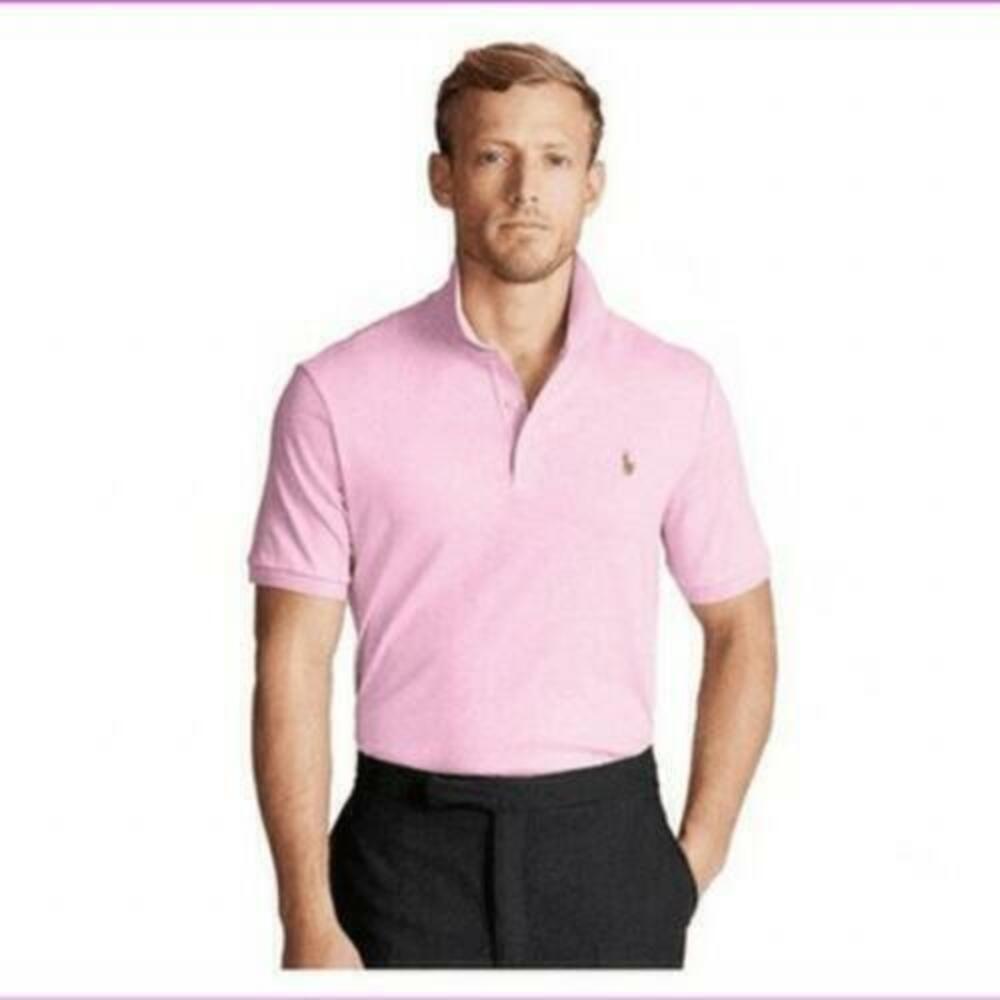 Polo Ralph Lauren Men's Pink Classic Fit Soft Cotton Polo Shirt L NWT - Picture 2 of 6